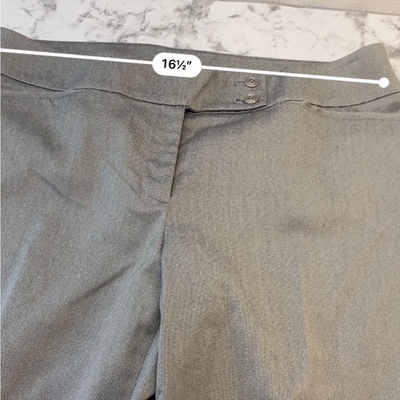 Like New White House Black Market Wide Leg Business Casual Slate Gray Slacks - Picture 9 of 11